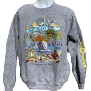 Disney Parks Walt Disney World 4 Parks Grey Sweatshirt - M